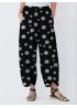 Daisy Floral Printed Loose Irregular Elastic Waist Pants