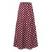 High Waist Polka Dot Casual Maxi Skirt For Women