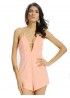 Women Sexy Deep V Hollow Sleeveless Solid Color Jumpsuit