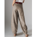 Casual Pure Color Baggy Pockets Harem Pants For Women