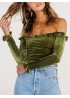 Sexy Off-the-shoulder Long Sleeve Crop Top