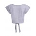 Casual Solid Color O-neck Short Sleeve Crop Tops For Women