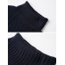 Casual Knitting Pure Color Turtleneck Long Sleeve Women Dresses