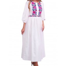 Women Vintage Floral Print Long Maxi Dress