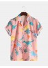 Mens Funny Style Dinosaur Cartoon Printed Short Sleeve Shirts