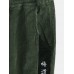 Mens Chinese Style Corduroy Solid Color Multi Pockets Ankle Banded Pants