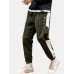 Mens Plain Corduroy Contrast Color Graphic Printed Harem Pants