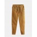 Mens Plain Corduroy Contrast Color Graphic Printed Harem Pants