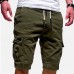 Mens Casual Multi Pockets Drawstring Waist Outdoor Sports Cargo Shorts