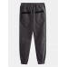 Mens Corduroy Side Stripe Patchwork Ankle Banded Jogger Pants