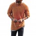 Mens Knit Sweater Solid Color Long-Sleeved O-Neck Regular Fit Casual T-shirt