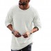 Mens Knit Sweater Solid Color Long-Sleeved O-Neck Regular Fit Casual T-shirt