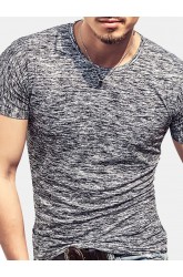 Mens Cotton Breathable Solid Short Sleeve Slim Fit Casual T-Shirt