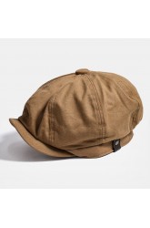 Men Octagonal Newsboy Cap Summer Cabbie Lvy Flat Hat Vintage Painter Beret Hats
