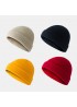 Unisex Solid Color Knitted Wool Hat Skull Caps Beanie Brimless Hats