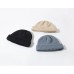 Unisex Solid Color Knitted Wool Hat Skull Caps Beanie Brimless Hats