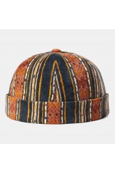 Corduroy Brimless Skull Cap Stripe Multicolor Customized Hats